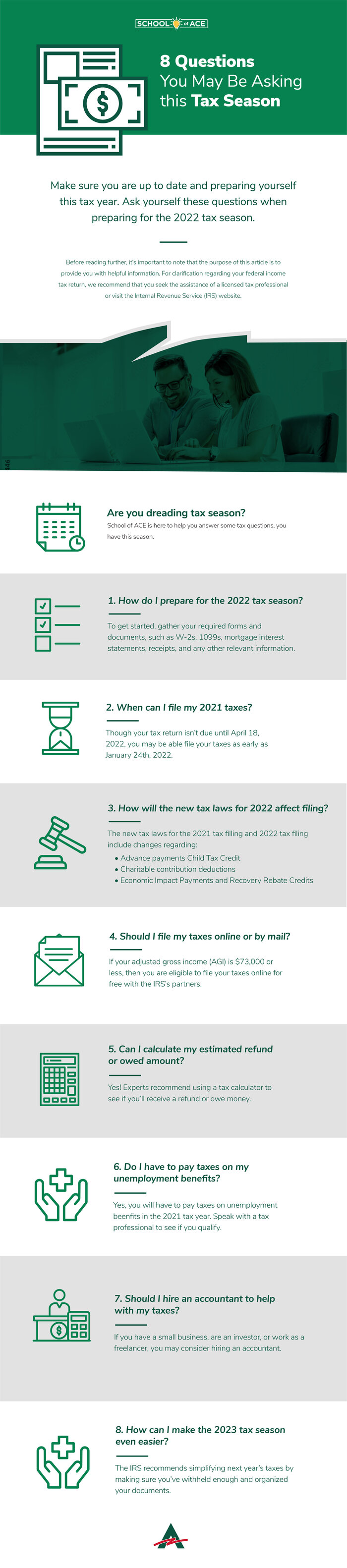 8 Question you may ask this tax season infographic 8 Question you may ask this tax season infographic