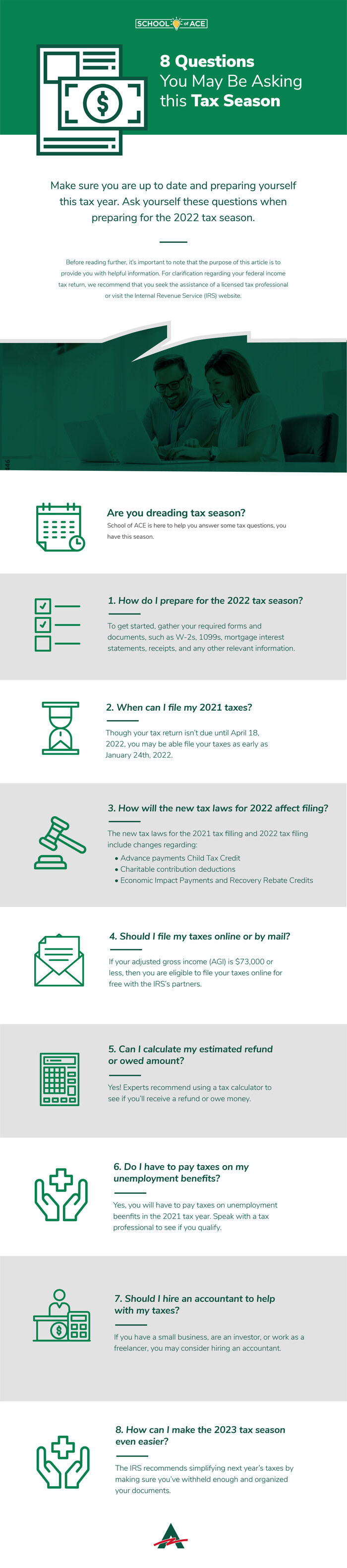 8 Question you may ask this tax season infographic
