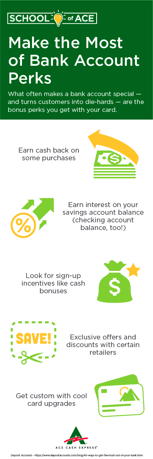 Top tips for maximizing bank account perks infographic