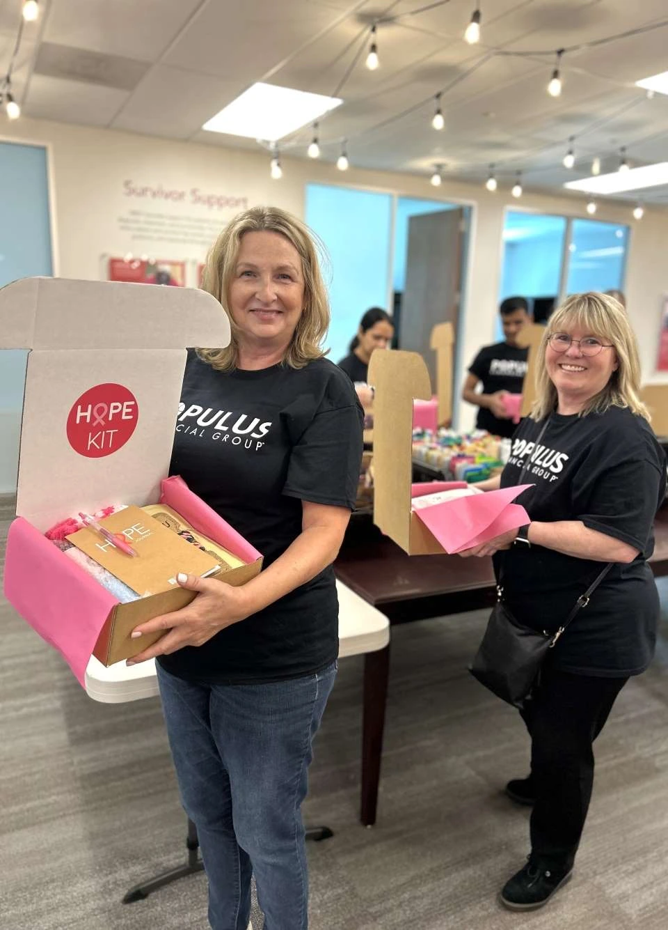 Populus volunteers pack Hope kits