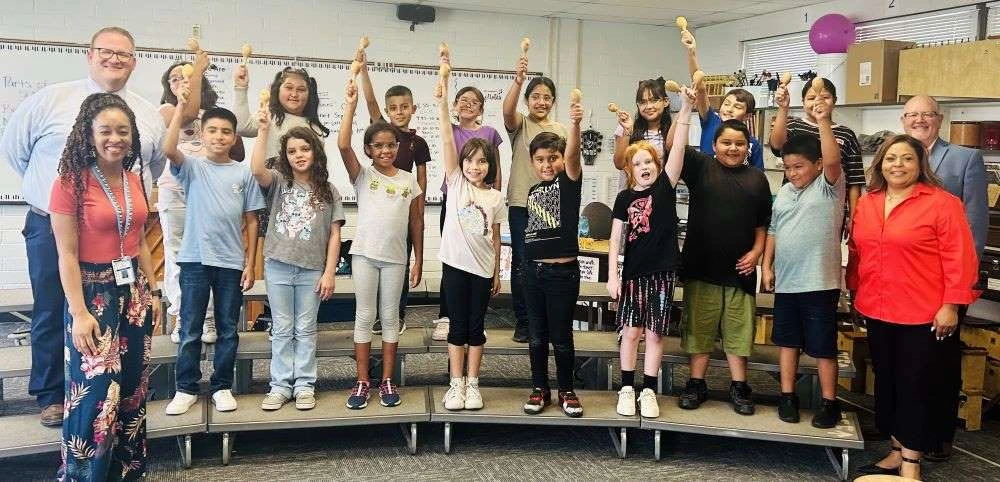 a classroom helped by Populus's support