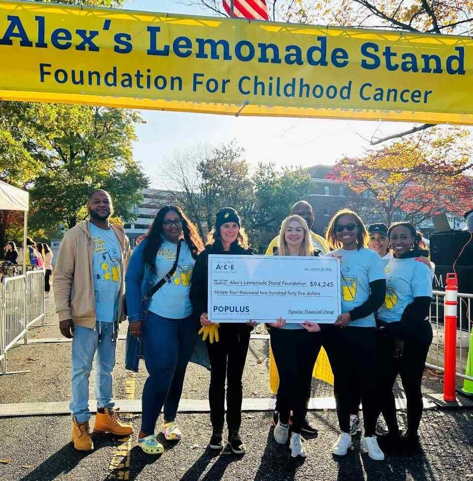 check presentation for Alex's Lemonade Stand Foundation