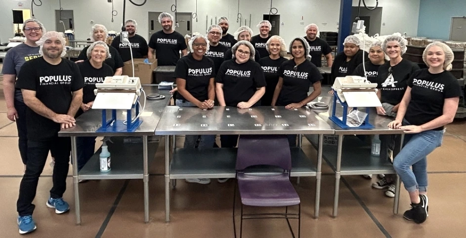 Feed My Starving Children Populus volunteers at FMSC
