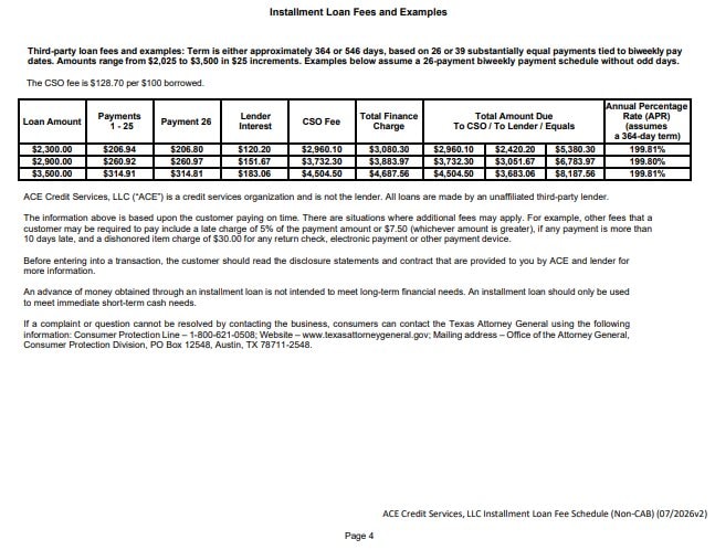 TX Rates CSO