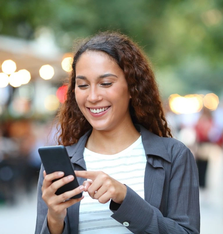 woman making a financial transaction online