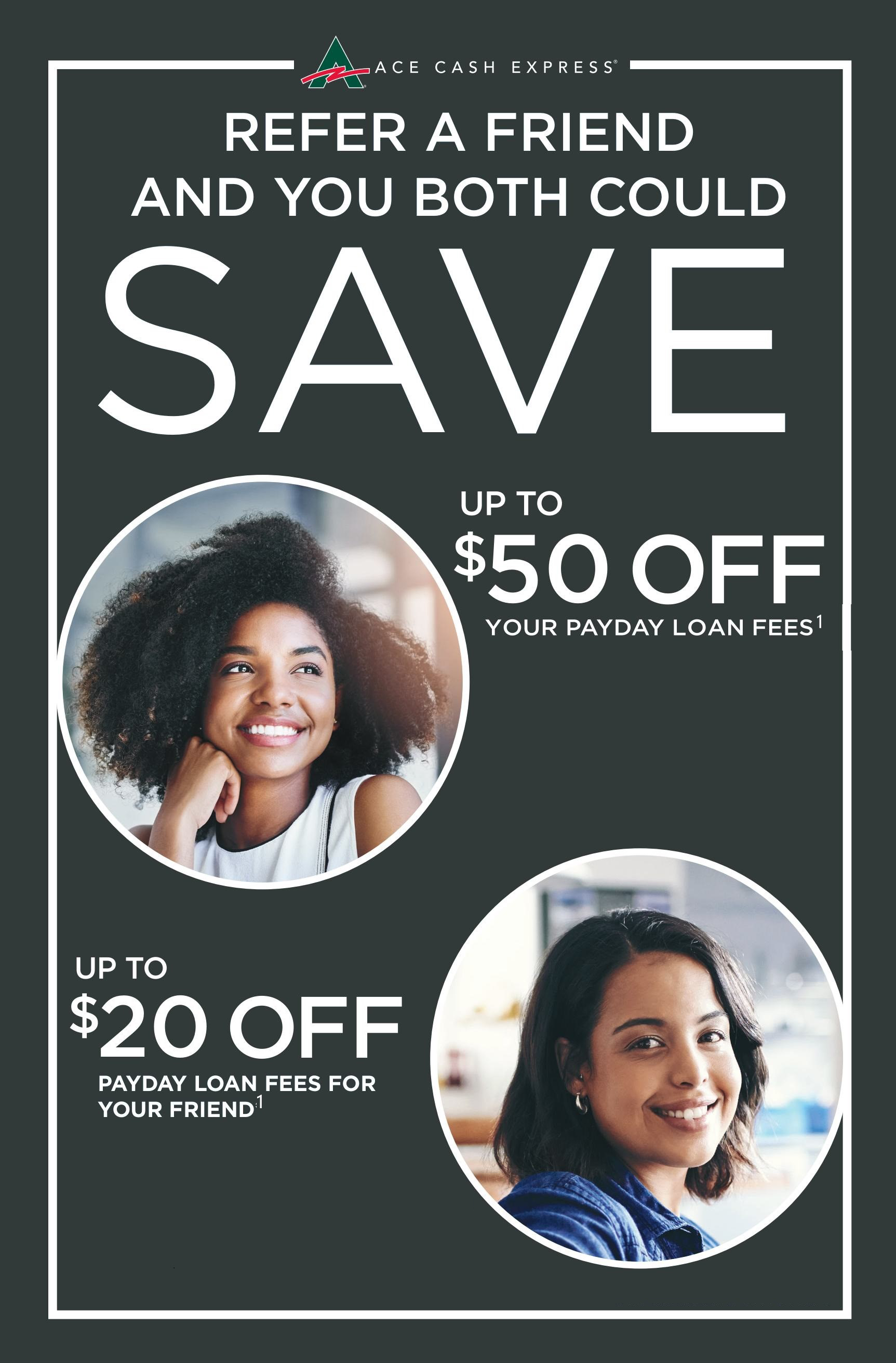 Save Payday Loan Fees for You and a Friend in Louisiana image