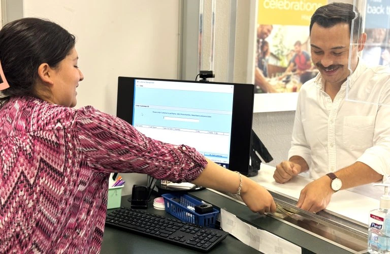 person visiting ACE Cash Express